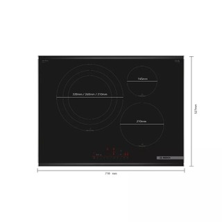 [BOSCH] Bếp từ âm Series 6 Bosch 70 cm viền thép - PID775HC1E - Hàng chính hãng - Bảo hành 3 năm