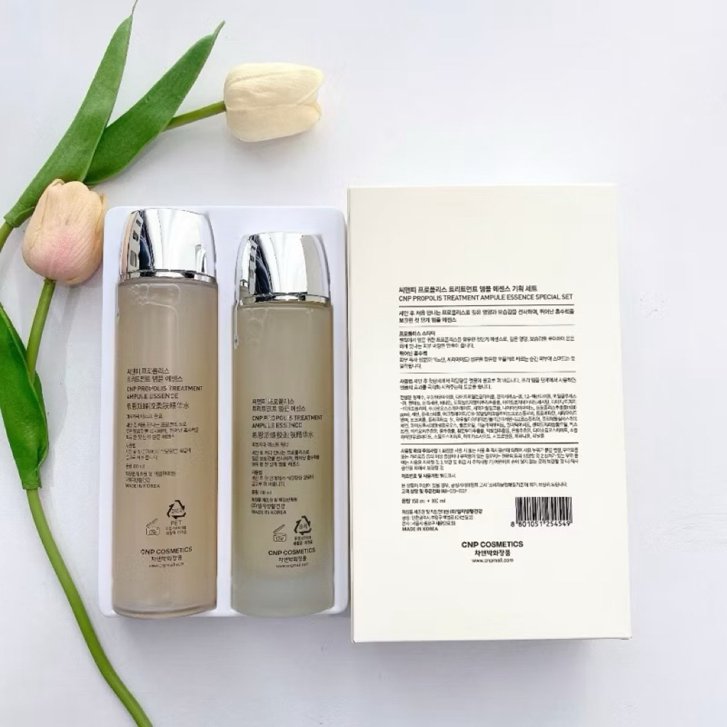 Set Nước Thần Keo Ong 100ml+150ml Cấp Ẩm, Phục Hồi Da CNP Laboratory Propolis Treatment Ampule Essence hạn 2028 IS151