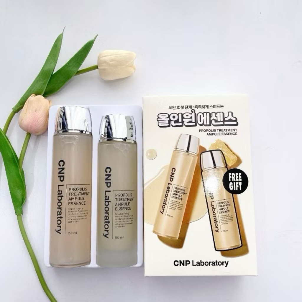 Set Nước Thần Keo Ong 100ml+150ml Cấp Ẩm, Phục Hồi Da CNP Laboratory Propolis Treatment Ampule Essence hạn 2028 IS151