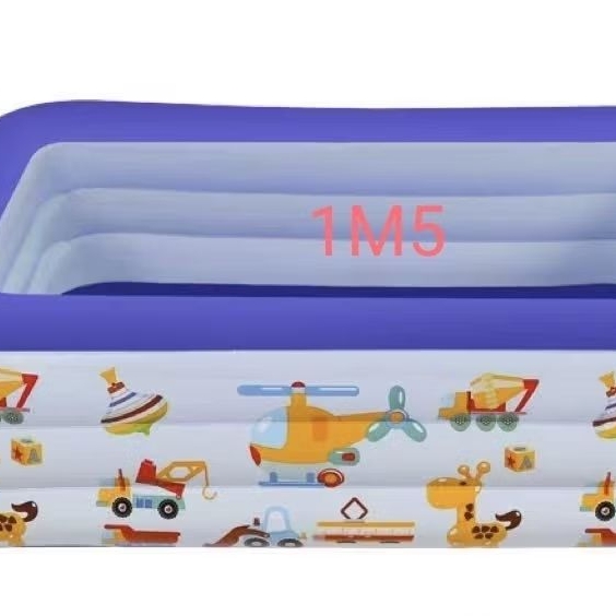 Bể Bơi Bơm Hơi Trẻ Em 3 Tầng Đáy Đôi 1m5 Nhựa PVC Bể Bơi Dày Dặn Chống Rò Rỉ Cho Bé Và Gia Đình