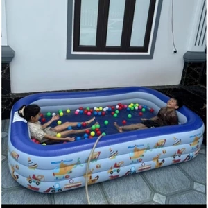 Bể Bơi Bơm Hơi Trẻ Em 3 Tầng Đáy Đôi 2m1 Nhựa PVC Bể Bơi Dày Dặn Chống Rò Rỉ Cho Bé Và Gia Đình