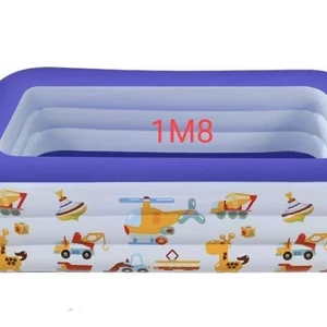 Bể Bơi Bơm Hơi Trẻ Em 3 Tầng Đáy Đôi 1m8 Nhựa PVC Bể Bơi Dày Dặn Chống Rò Rỉ Cho Bé Và Gia Đình