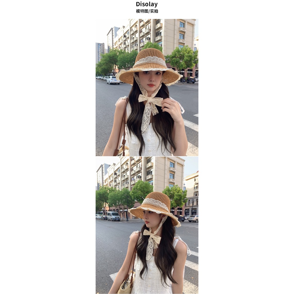 Mũ cói xinh đi biển phong cách xinh xắn