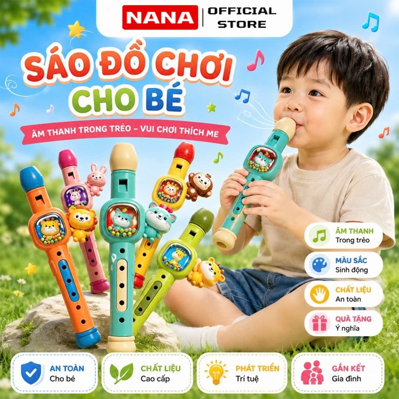 Sáo Đồ Chơi Cho Bé Âm Thanh Vui Nhộn, đồ chơi âm nhạc quà tặng cho trẻ em