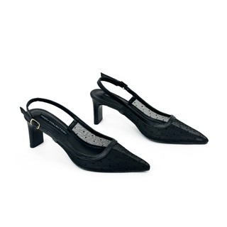 [BST THANH] Giày SlingBack Cao Gót 7P ANIKA Ren Chấm Bi HADU M7161 Chất Liệu Cao Cấp Đế Chống Trượt
