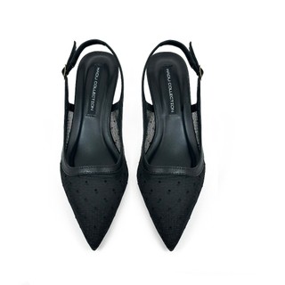 [BST THANH] Giày SlingBack Cao Gót 7P ANIKA Ren Chấm Bi HADU M7161 Chất Liệu Cao Cấp Đế Chống Trượt
