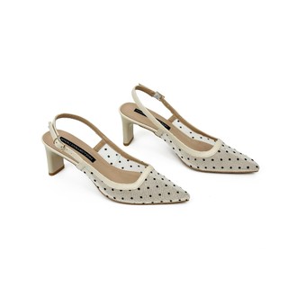 [BST THANH] Giày SlingBack Cao Gót 7P ANIKA Ren Chấm Bi HADU M7161 Chất Liệu Cao Cấp Đế Chống Trượt