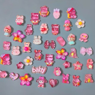 Set Charm Resin Xanh Trong Suốt Ocean Jelly Cao Cấp Mix Sao Biển Cá Voi Thỏ Mini Kawaii Ánh Nước Lấp Lánh dễ thương