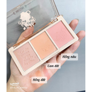 Phấn Má Hồng 3 Ô Dạng Nén Siêu Xinh Blush