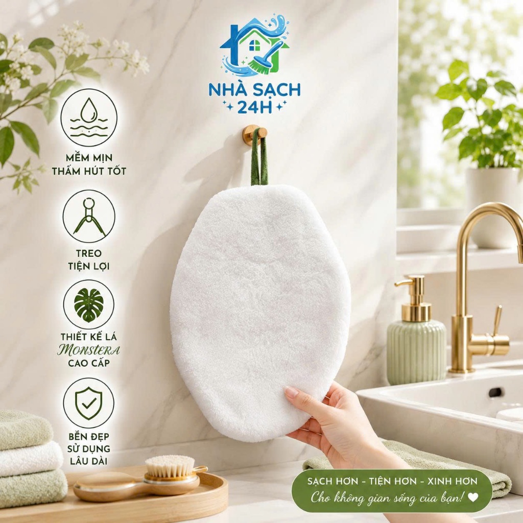 KHĂN LAU TAY TREO NHÀ BẾP CUTE – SIÊU THẤM HÚT, DECOR KHÔNG GIAN SIÊU XINH