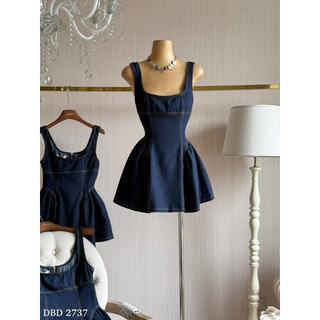 Váy Jeans Bò Xoè 2 Dây Chuẩn Linh Hoàng