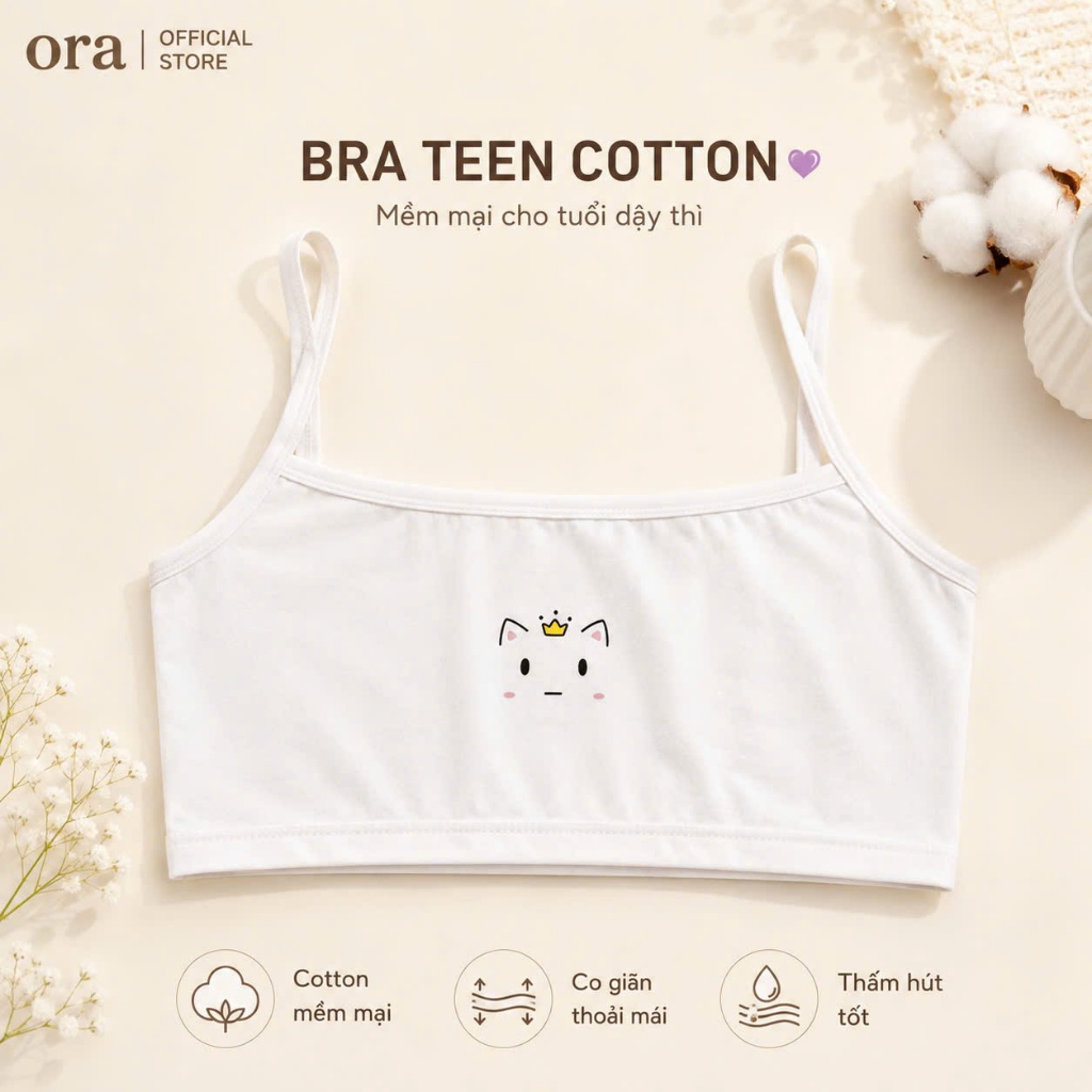 COMBO 5 Áo Lá Bé Gái Cotton Mềm Mại Thoáng Mát Dây Hai Quai Cho Bé