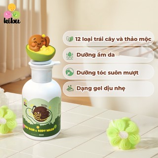 Combo 3 chai Sữa Tắm Gội Trẻ Em 2in1 Kibu Bơ