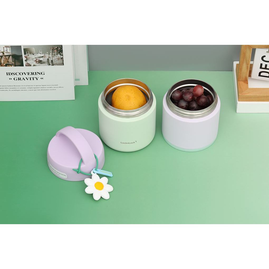 [SVIP] Bộ 2 Hộp Cơm Giữ Nhiệt LocknLock Lunch Box LHC8055VOL Inox 304, Kèm Muỗng - K-MALL