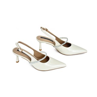 [BST THANH] Giày SlingBack Cao Gót 7P Dây Đá LESLIE HADU M7162 Da Cao Cấp Đế TPR Chống Trượt BH 12T