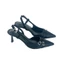 Giày SlingBack Cao Gót 7P Quai Khóa Chéo HAILLEY HADU M7163 Da Cao Cấp Đế TPR Chống Trượt BH 12T