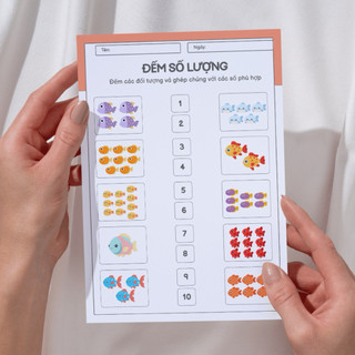 Phiếu Bài Tập Đếm Số Toán Tư Duy Cho Bé 4-6 Tuổi | Tiền Tiểu Học