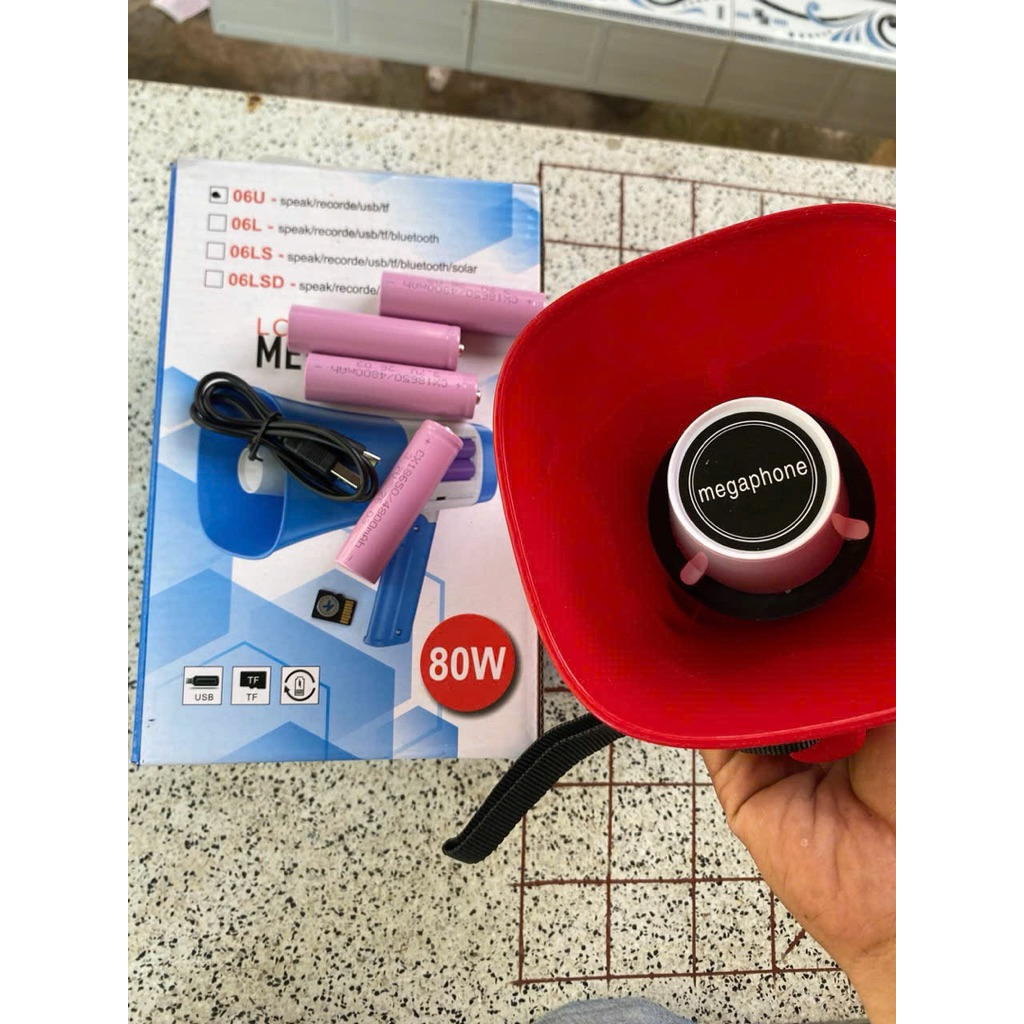 Loa túc ếch 4 pin MEGAPHONE kèm thẻ nhớ