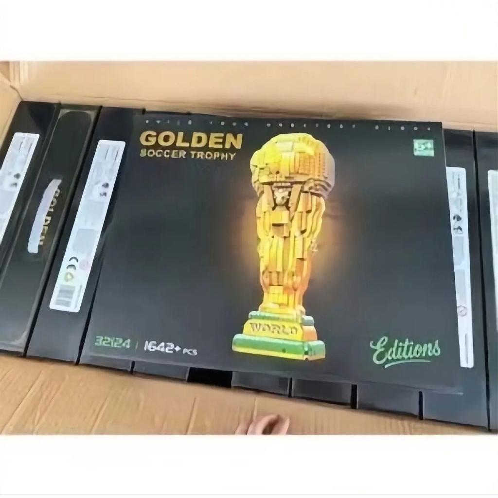 (Hàng đẹp)Mô hình lắp ráp cúp vàng world cup, làm quà tặng, trưng bày