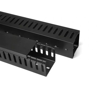 Máng nhựa đi dây điện màu đen dài 50cm dài 1m