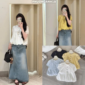 Áo babydoll form bí 4 màu siêu xinh 11266 A212
