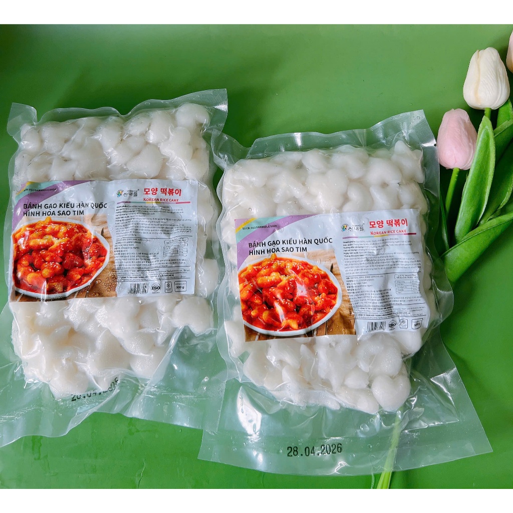 1kg Tokbokki Tim Sao Hoa (gồm 2 gói 500g)