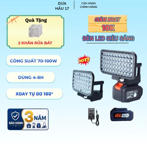 Đèn LED Siêu Sáng Sử Dụng Pin Makita 55 LED Với 2 Chế Độ Sáng, Có Cổng Sạc Điện Thoại USB Hot