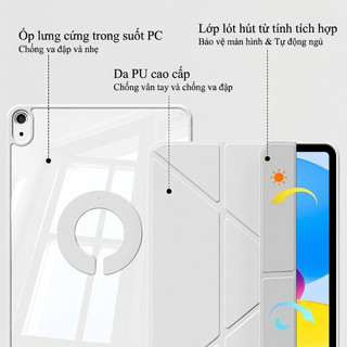 [Có Sẵn] Ốp Lưng Từ Tính KTGGHG Cho iPad - Khung Tháo Rời 2 In 1 Cho iPad 11/10 Air 4~5th/6~8th 11" Gen 7-9 10.2"