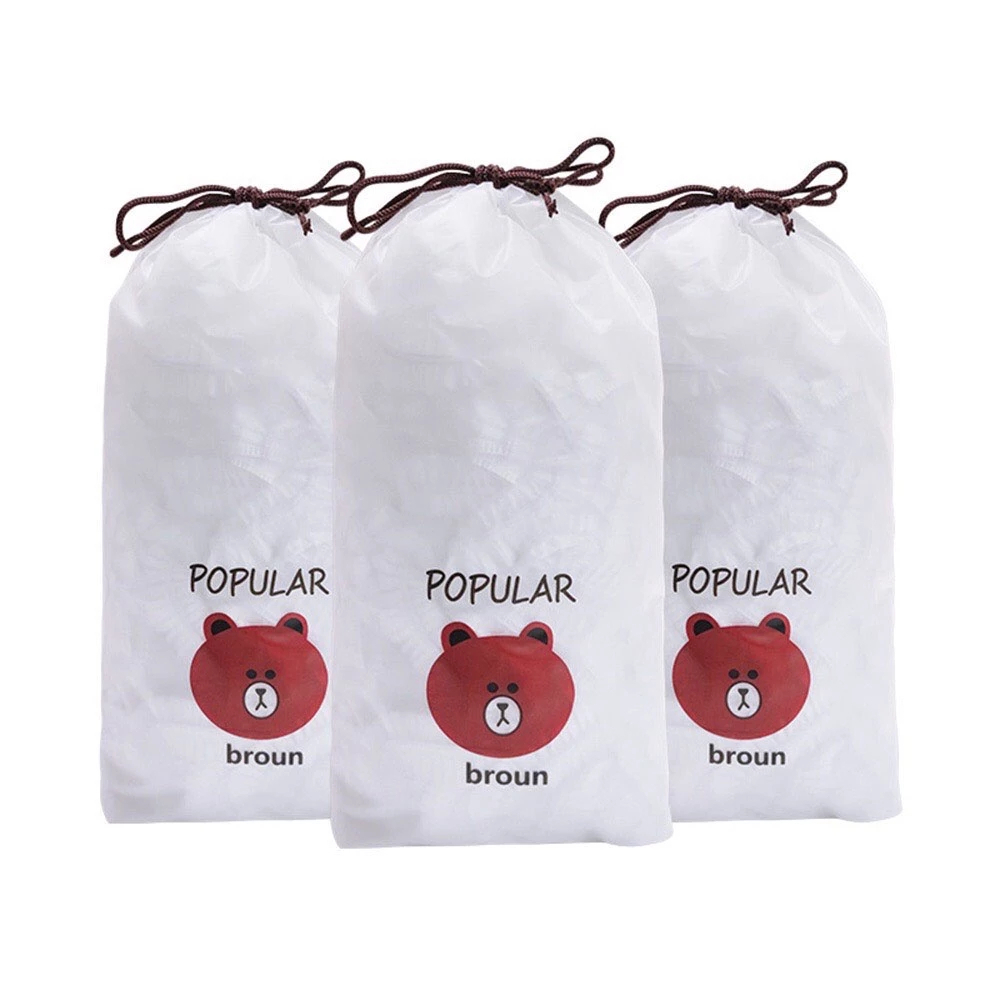 [SET 100 CHIẾC] Màng bọc thực phẩm co giãn siêu dai có chun kèm túi gấu - Mũ chùm đầu dùng 1 lần tiện lợi