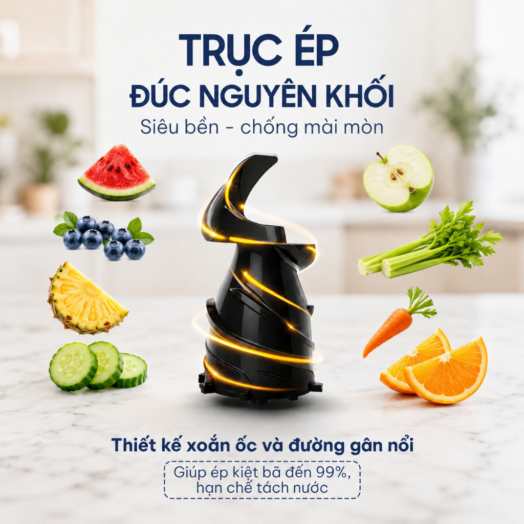 Máy Ép Chậm Engler EGL2925 300W Ép Kiệt Bã 99% Miệng Ép Rộng 12.7cm Giữ Trọn Dinh Dưỡng