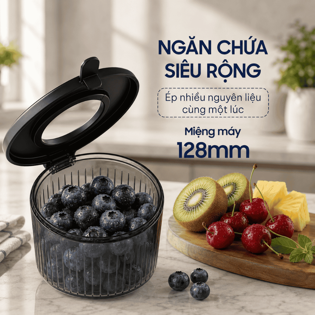 Máy Ép Chậm Engler EGL2925 300W Ép Kiệt Bã 99% Miệng Ép Rộng 12.7cm Giữ Trọn Dinh Dưỡng
