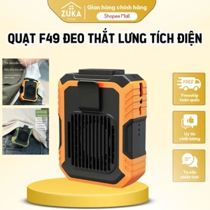 Quạt Đeo Thắt Lưng Tích Điện 7HAH,Quạt Đeo Hông F49 Sạc Tiện Lợi Có Bảo Hành