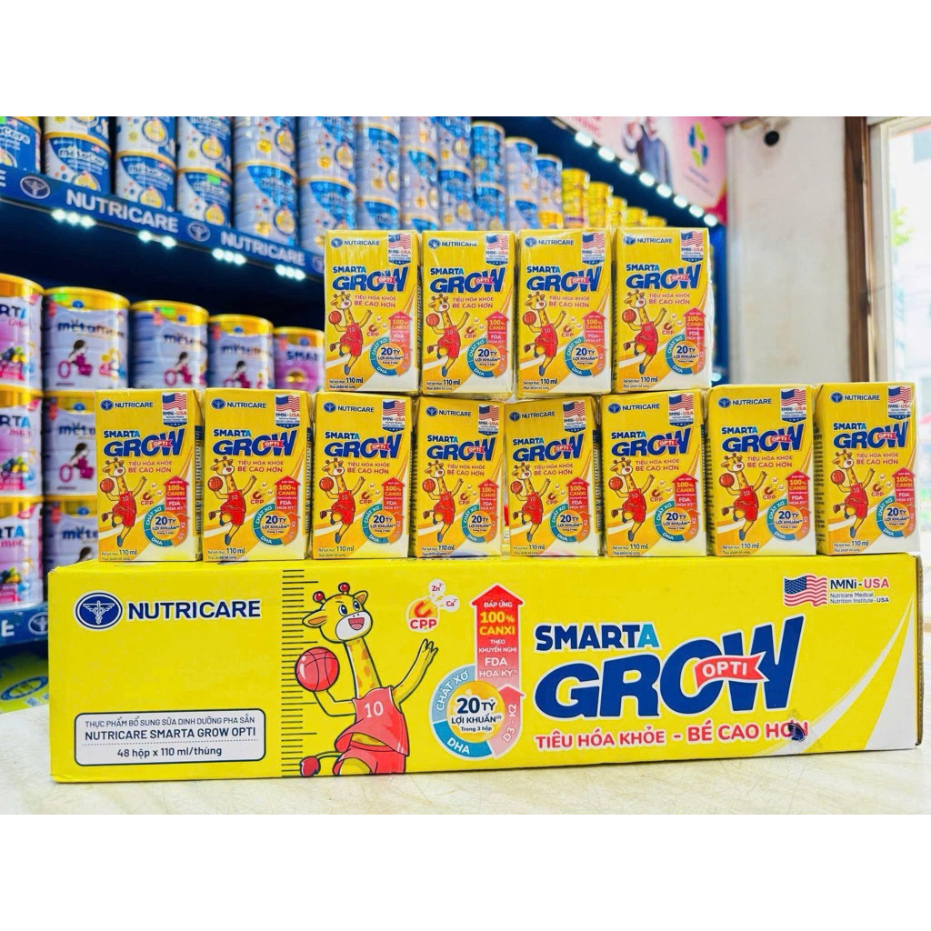 {Chính hãng} Sữa pha sẵn Smarta Grow phát triển chiều cao cho bé 1t 48h 110ml