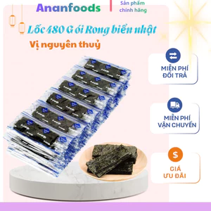 Rong biển sấy giòn nhật bản nguyên vị ăn liền cuộn cơm nấu canh thơm ngon túi 480 miếng giá sỉ