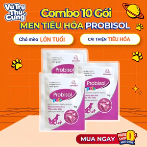 Combo 10 Gói Men tiêu hoá cho chó mèo Probisol - Hỗ trợ tiêu hoá, bổ sung Vitamin cho chó mèo