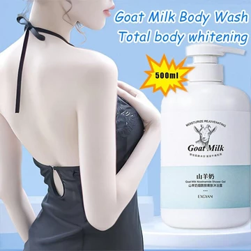 Sữa tắm sữa dê, sữa tắm làm trắng, sữa tắm tẩy tế bào chết 500ml. Làm trắng và dưỡng ẩm, mờ sẹo mụn lưng.