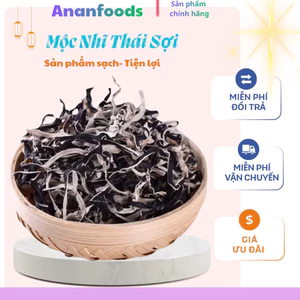 Mốc nhĩ khô thái sợi ( Nấm tai mèo ) loại 1 dùng chế biến thực phẩm ăn tốt cho sức khoẻ