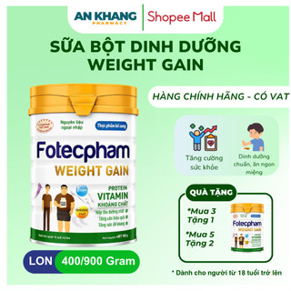 Sữa Fotecpham Weight Gain - Hỗ Trợ Tăng Cân, Bổ Sung Dinh Dưỡng Cho Người Gầy (Hộp 400g/900g)