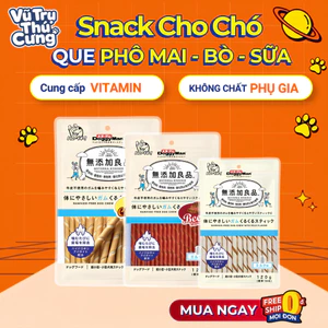 Snack Cho Chó Que Gặm Hương Sữa/Bò/Phô Mai DoggyMan 120g
