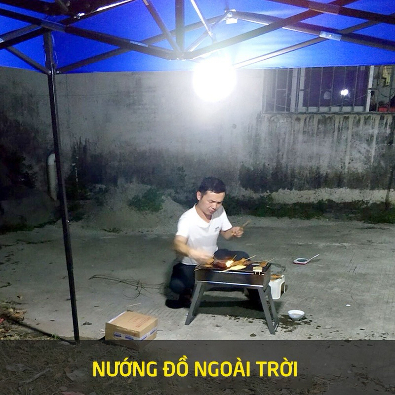 Bóng đèn tích điện DUSIHA siêu sáng, Đèn led tích điện 200W, 300W, 500W 2 Pin tích 6-8h Hót 2026