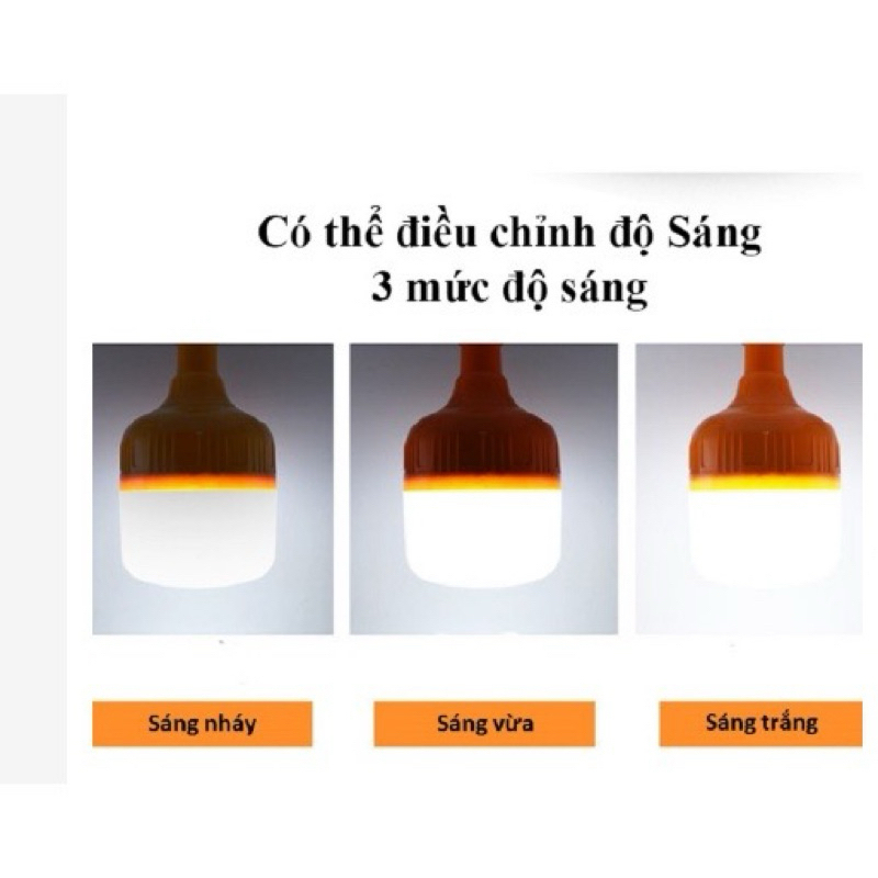 Bóng đèn tích điện DUSIHA siêu sáng, Đèn led tích điện 200W, 300W, 500W 2 Pin tích 6-8h Hót 2026