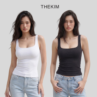 THEKIM COMBO 2 Áo thun hai dây bản to ( mút ngực tháo rời ) cổ U , áo thun hai dây quai to dáng dài sơ vin T229
