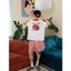 Áo Thun Phối Cổ Local Brand VIBESTU " BST Trái Cây Ver2 " , Áo Thun Boxy Form Rộng Unisex 250Gsm 100% Cotton