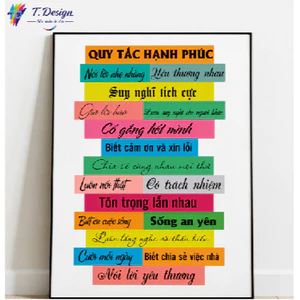 Tranh Quy Tắc Lớp Học Hạnh Phúc, Chất liệu formex cứng