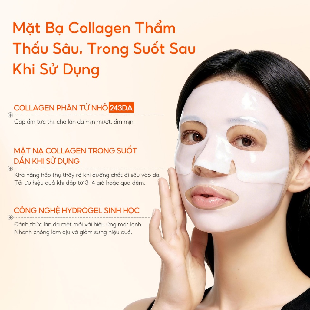 LANBENA  [COMBO Serum 30ML+ Mặt Nạ Thạch Collagen 5PCS]  ANTIOXIDANT VITAMIN C serum dưỡng da mặt