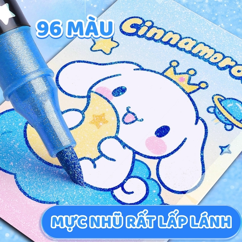 Bút Acrylic Marker Nhũ Lấp Lánh 2 Đầu Cao Cấp – Bộ 24/48/72/96 Màu Vẽ Bullet Journal, Trang Trí, Viết Thiệp Handmade
