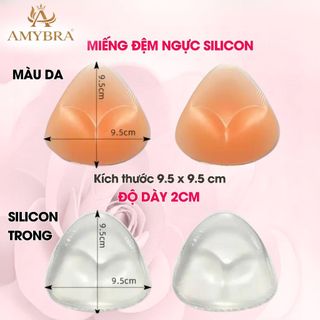 Miếng độn ngực silicon hình trái tim tái sử dụng được nhiều lần AMYBRA D352