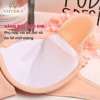 Miếng độn ngực silicon hình trái tim tái sử dụng được nhiều lần AMYBRA D352