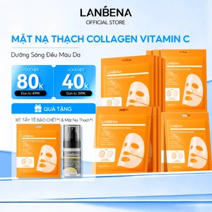 LANBENA 12PCS Mặt Nạ Thạch (34g) - Dưỡng Sáng Trắng Da, Chống Lão Hoá Giảm Nhăn Làm Dịu Trẻ Hoá Da Vitamin C Skincare