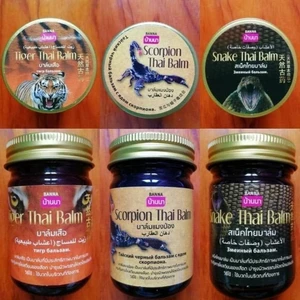 Combo 6 Lọ Dầu Cao Xoa Bóp Thái Lan BANNA Hổ Rắn Bò Cạp Tiger Snake Scorpion Thai Balm Hương Thảo Mộc Hũ Lớn 50g
